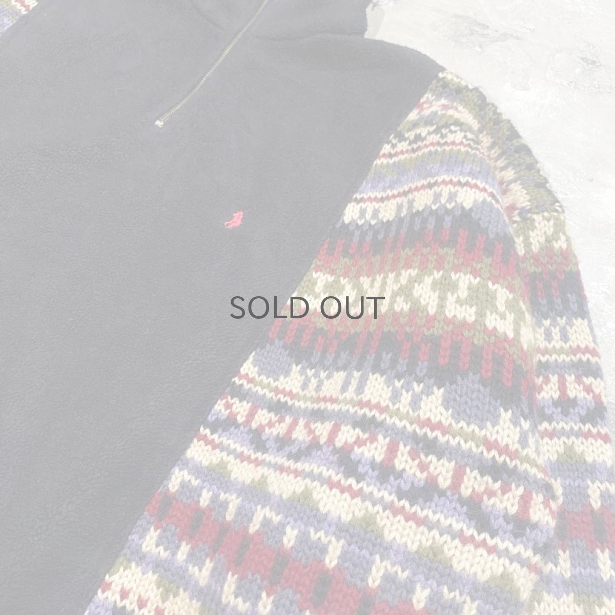 画像4: 【Wiz&Witch】"UNITED" ~RALPH LAUREN~ TWO FACE HALF ZIP SWEATER / OS (4)