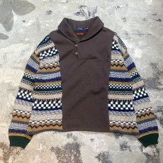 画像1: 【Wiz&Witch】"UNITED" ~RALPH LAUREN~ TWO FACE SHAWL COLLAR SWEATER / OS (1)