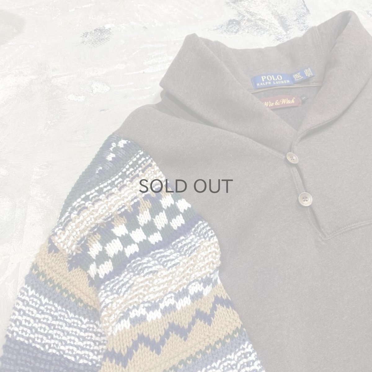 画像3: 【Wiz&Witch】"UNITED" ~RALPH LAUREN~ TWO FACE SHAWL COLLAR SWEATER / OS (3)