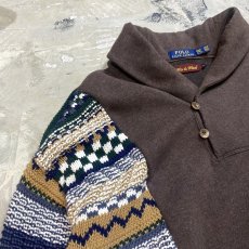 画像3: 【Wiz&Witch】"UNITED" ~RALPH LAUREN~ TWO FACE SHAWL COLLAR SWEATER / OS (3)