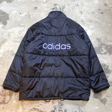 画像2: 90's【adidas】BLACK COLOR HI NECK PADDING JACKET / Mens L (2)