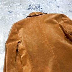 画像9: BROWN SUEDE LEATHER STITCH JACKET / Mens M (9)