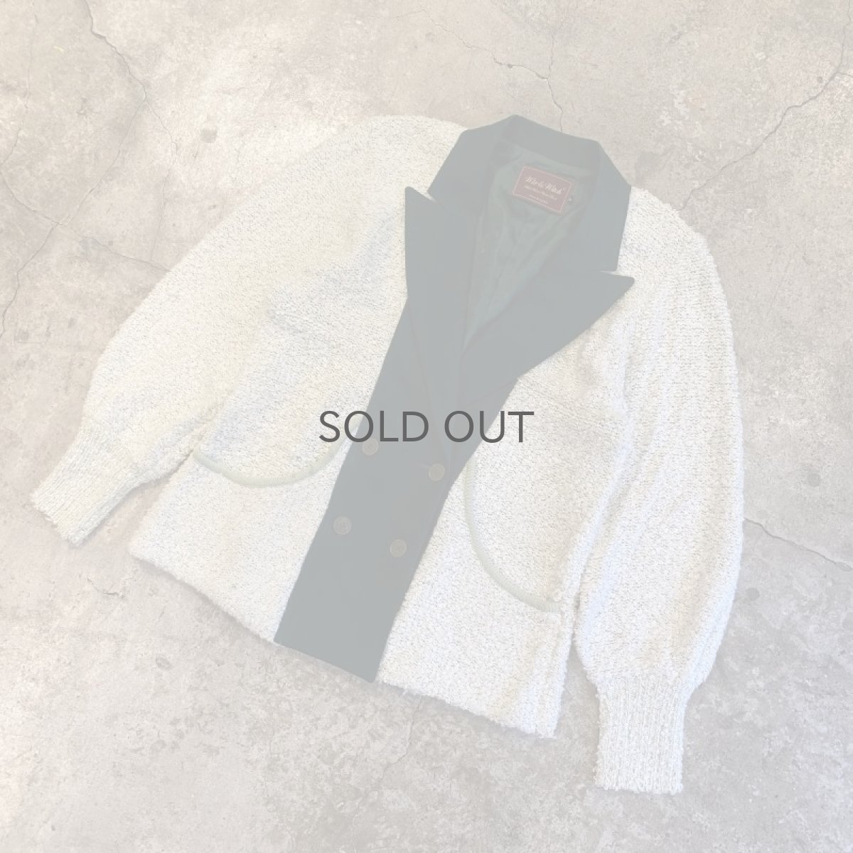 画像4: 【Wiz&Witch】"UNITED" TWO FACE KNIT DOUBLE JACKET / OS (4)