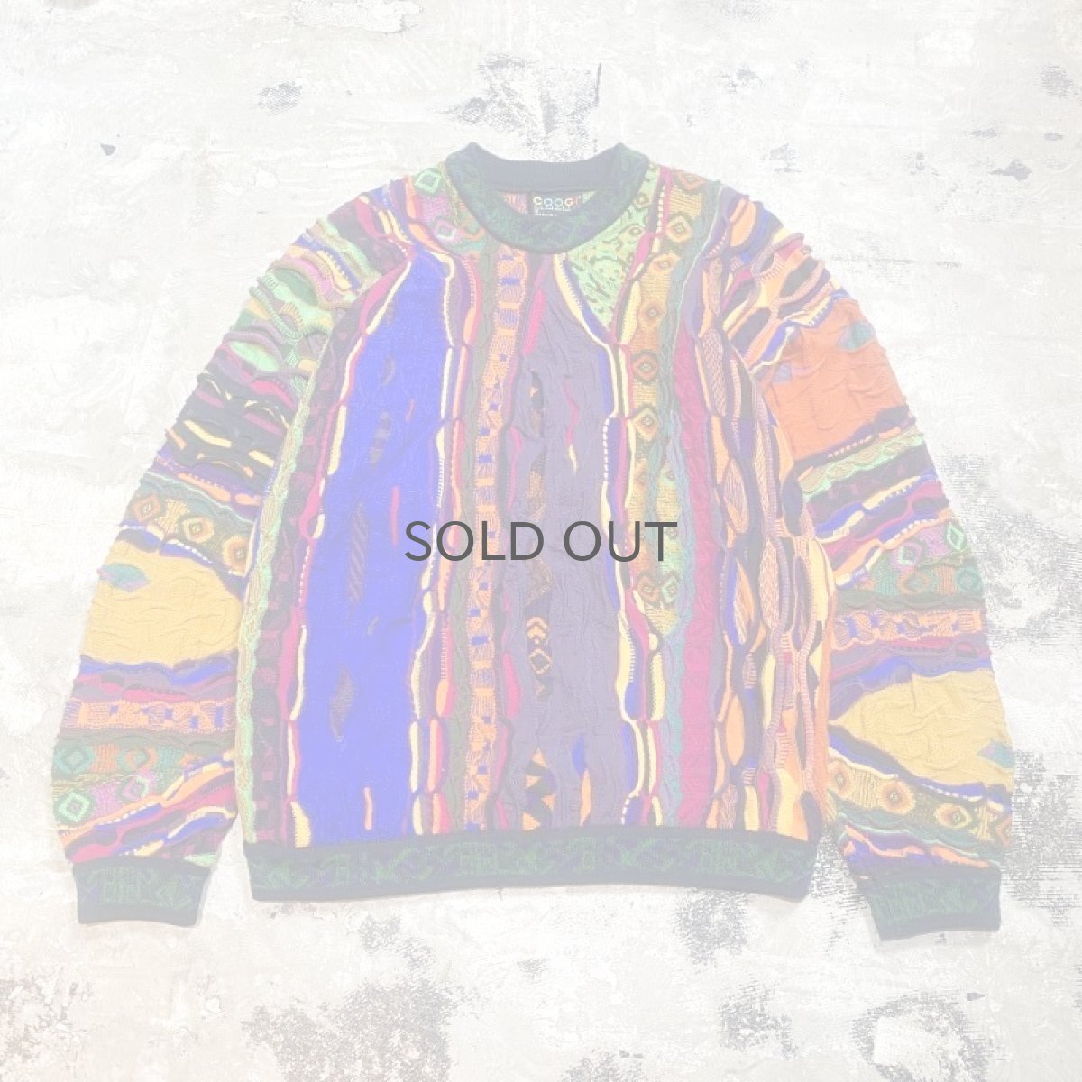 画像1: 【COOGI】MULTI 3D KNIT SWEATER / Mens M(L) / MADE IN AUSTRALIA (1)