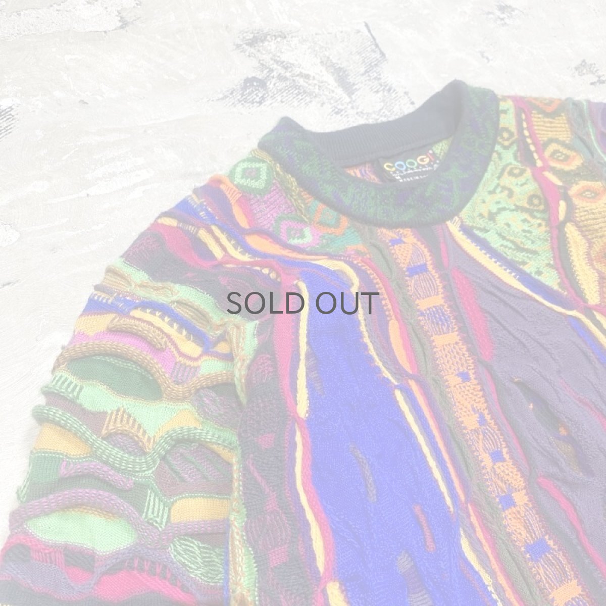 画像3: 【COOGI】MULTI 3D KNIT SWEATER / Mens M(L) / MADE IN AUSTRALIA (3)