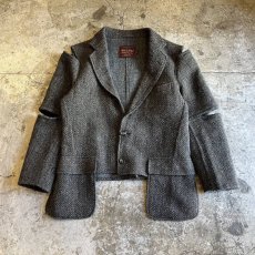 画像1: 【Wiz&Witch】"TRANSFORM" OUT POCKET TWEED JACKET / OS (1)