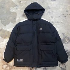 画像1: 【adidas】LOGO LINE HODDIE DOWN JACKET / Mens 3XL(XL) (1)