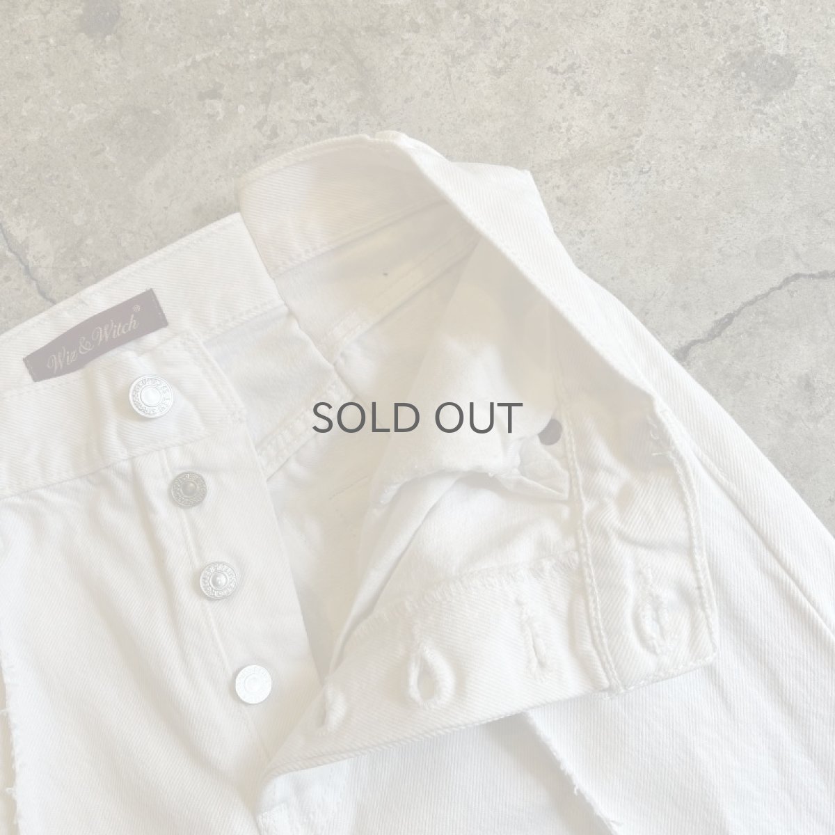 画像8: 【Wiz&Witch】FLARE CUT DENIM PANTS / W28(WHITE) (8)