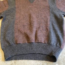 画像6: 2 TONE COLOR DESIGN HALF NECK KNIT SWEATER / Ladies L (6)