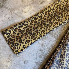 画像8: LEOPARD PATTERN FAUX LEATHER DESIGN PANTS / W25 (8)