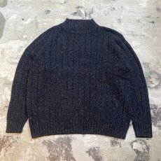 画像1: MOCK NECK NEP KNITTING SWEATER / Mens XL (1)