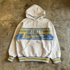 画像1: FRONT COLOR LOGO DESIGN COLLEGE HOODIE / Ladies L / MADE IN USA (1)