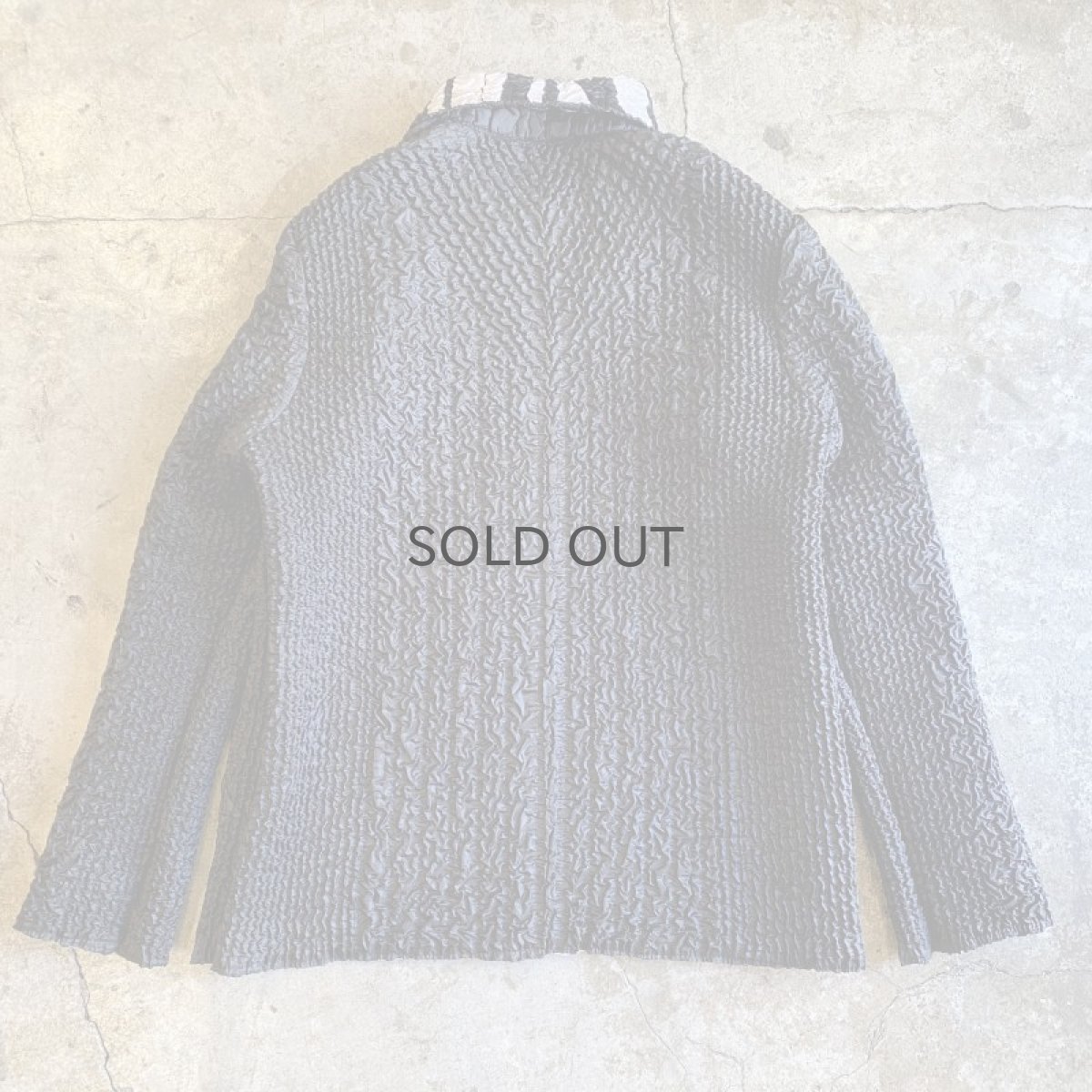 画像4: REVERSIBLE MONOCHROME MARBLE PATTERN DESIGN JACKET / Ladies L (4)