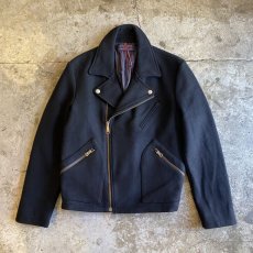 画像1: 【LEVI'S】BLACK COLOR WOOL DESIGN RIDERS JACKET / Ladies M (1)