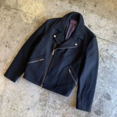 画像4: 【LEVI'S】BLACK COLOR WOOL DESIGN RIDERS JACKET / Ladies M (4)