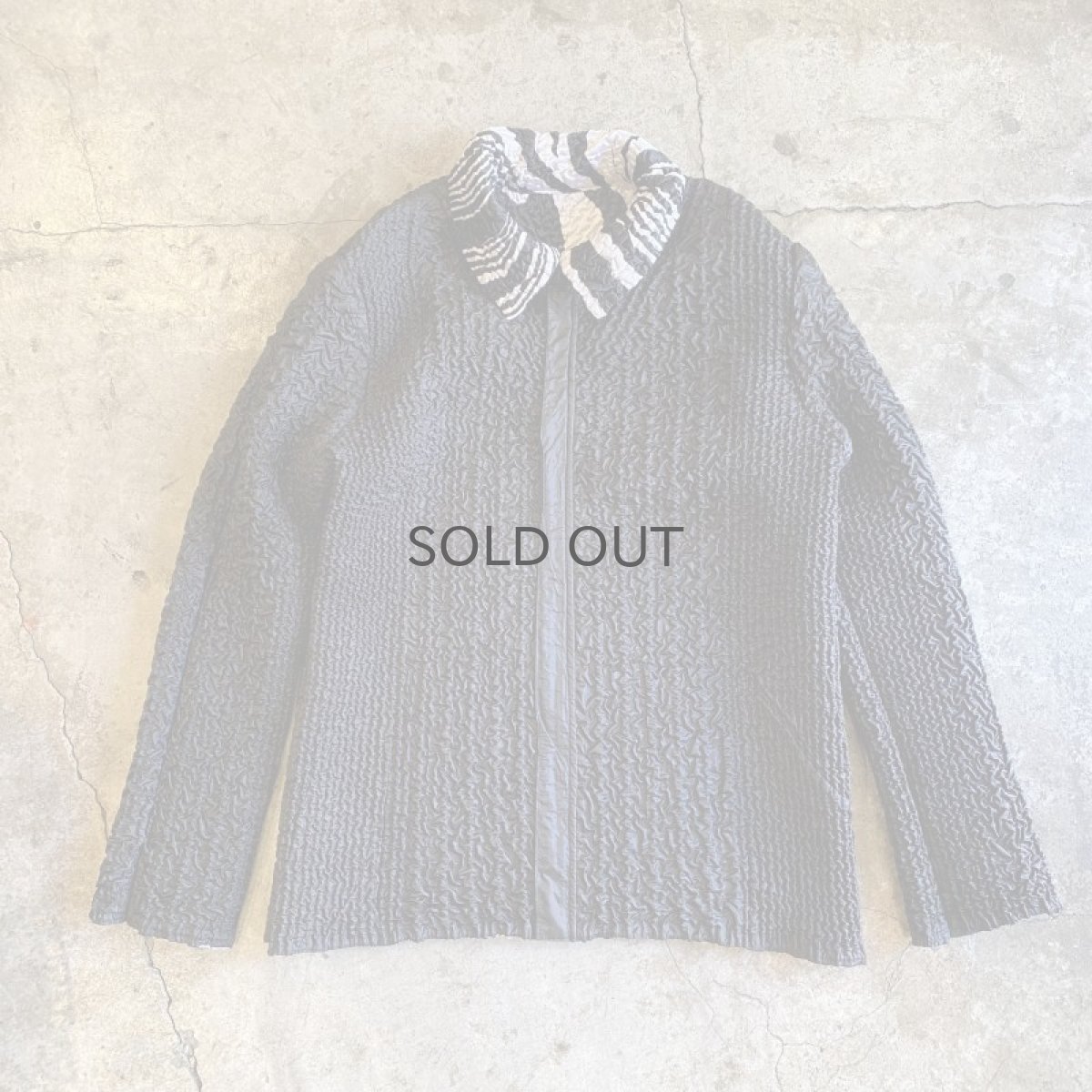 画像3: REVERSIBLE MONOCHROME MARBLE PATTERN DESIGN JACKET / Ladies L (3)