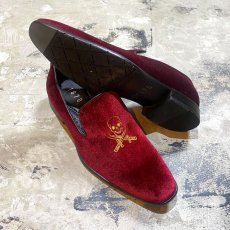 画像2: SKULL EMBROIDERY VELOUR OPERA SHOES / 8.5 (2)