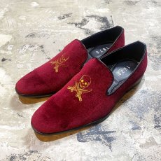 画像1: SKULL EMBROIDERY VELOUR OPERA SHOES / 8.5 (1)