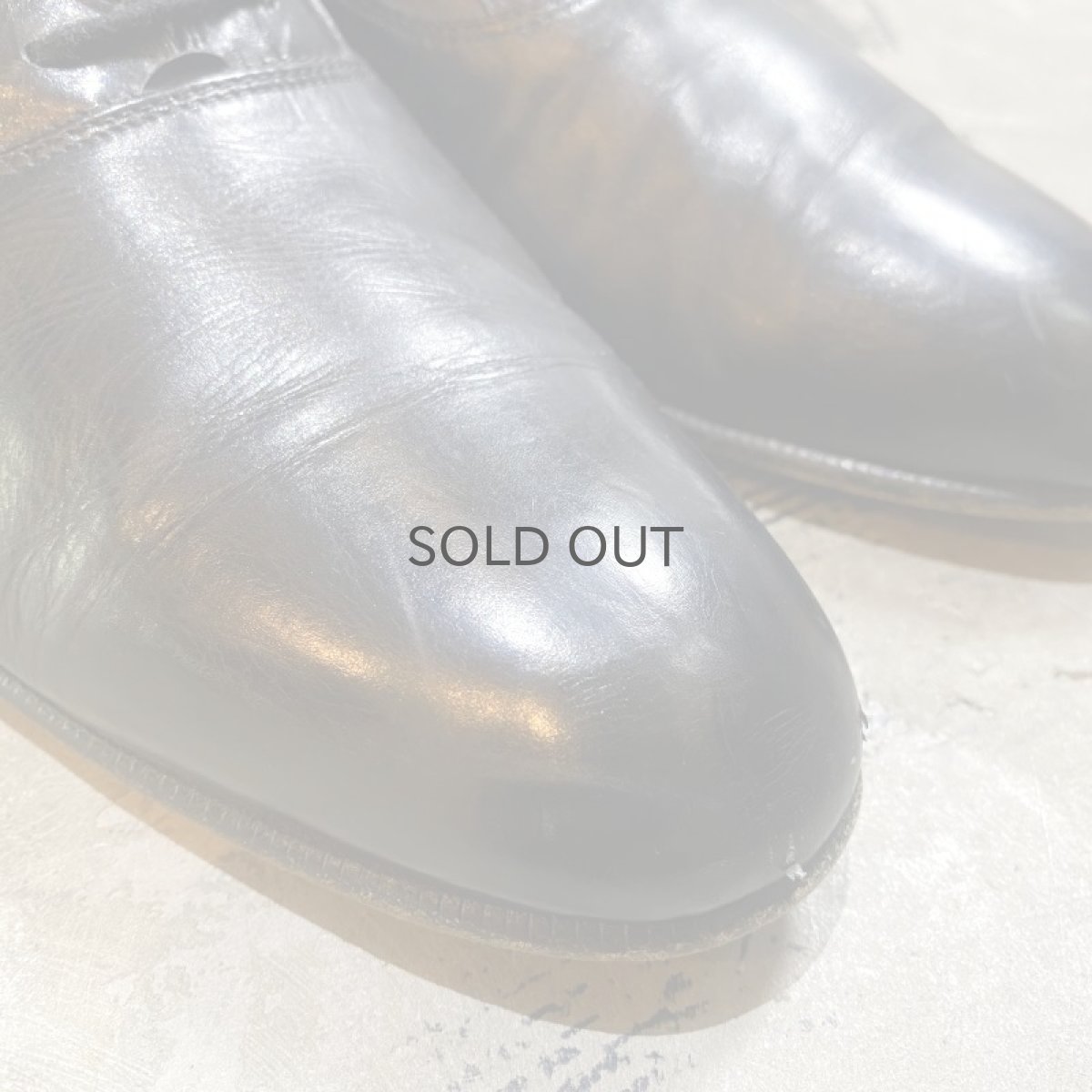 画像3: PLANE TOE LEATHER DRESS SHOES / 9.5 / MADE IN ITALY (3)