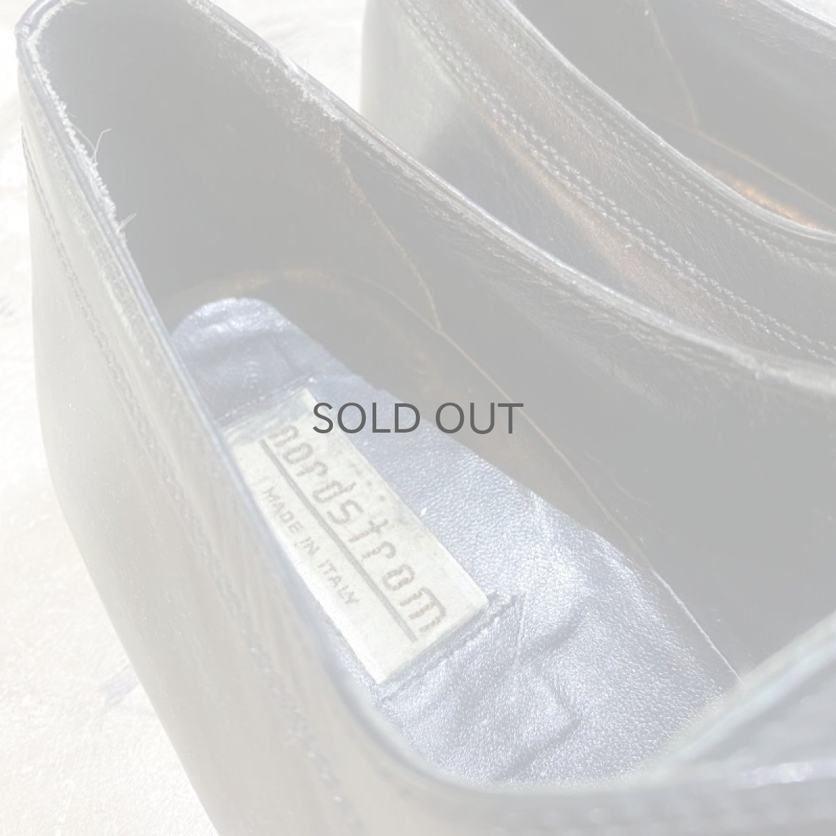 画像7: PLANE TOE LEATHER DRESS SHOES / 9.5 / MADE IN ITALY (7)