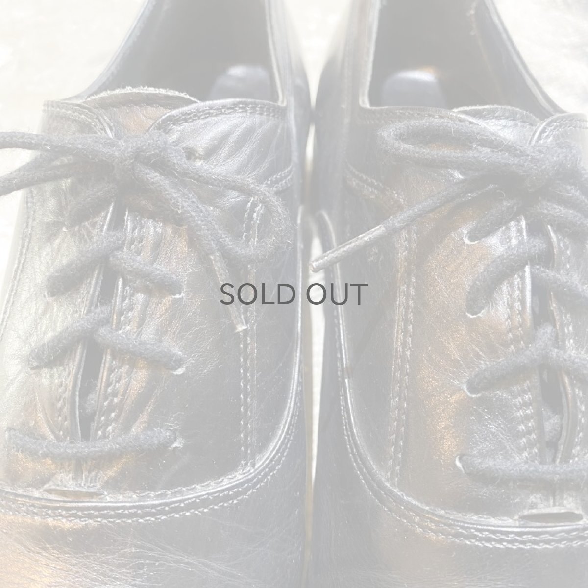 画像6: PLANE TOE LEATHER DRESS SHOES / 9.5 / MADE IN ITALY (6)