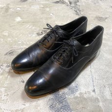 画像1: PLANE TOE LEATHER DRESS SHOES / 9.5 / MADE IN ITALY (1)