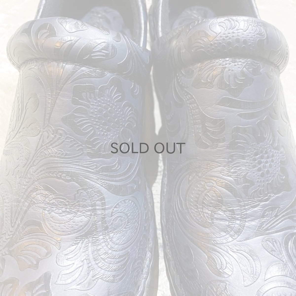 画像10: BOTANICAL PATTERN NAVY COLOR SABOT / 9.5(25cm) (10)