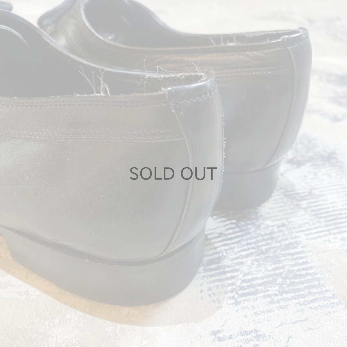 画像5: PLANE TOE LEATHER DRESS SHOES / 9.5 / MADE IN ITALY (5)