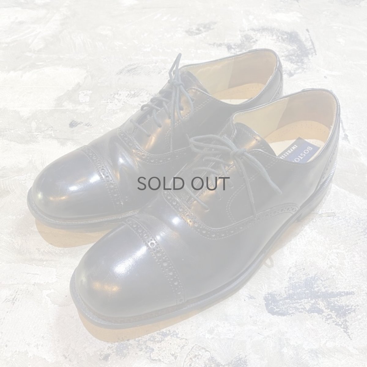 画像1: STRAIGHT TIP LEATHER DRESS SHOES / 8.5 (1)