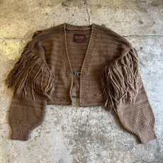 画像1: 【Wiz&Witch】"HOOK UP" FRINGE KNIT CARDIGAN / OS (1)