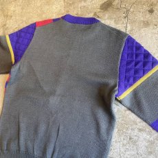 画像9: OLD【FILA】COLOR DESIGN LINE KNIT TOPS / Ladies L / MADE IN ITALY (9)