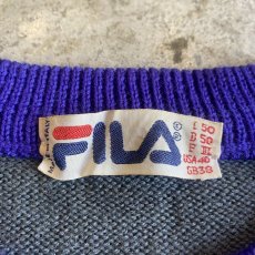 画像12: OLD【FILA】COLOR DESIGN LINE KNIT TOPS / Ladies L / MADE IN ITALY (12)