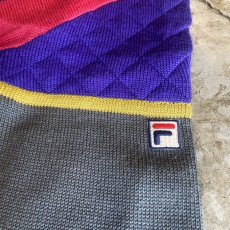 画像6: OLD【FILA】COLOR DESIGN LINE KNIT TOPS / Ladies L / MADE IN ITALY (6)