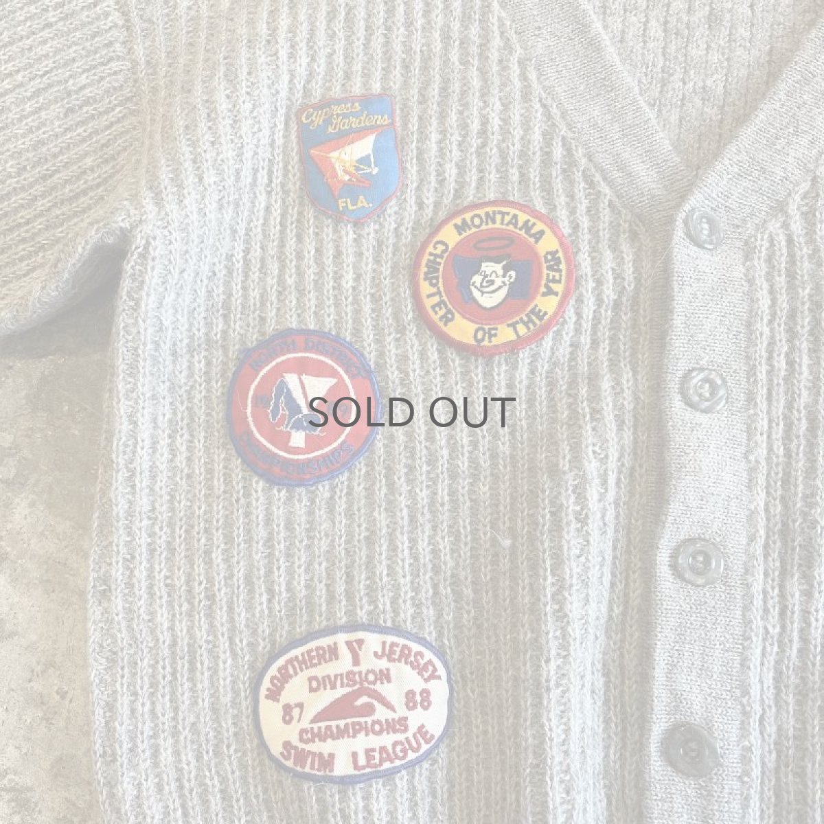 画像9: 【Wiz&Witch】OLD PATCH KNIT CARDIGAN / OS (9)