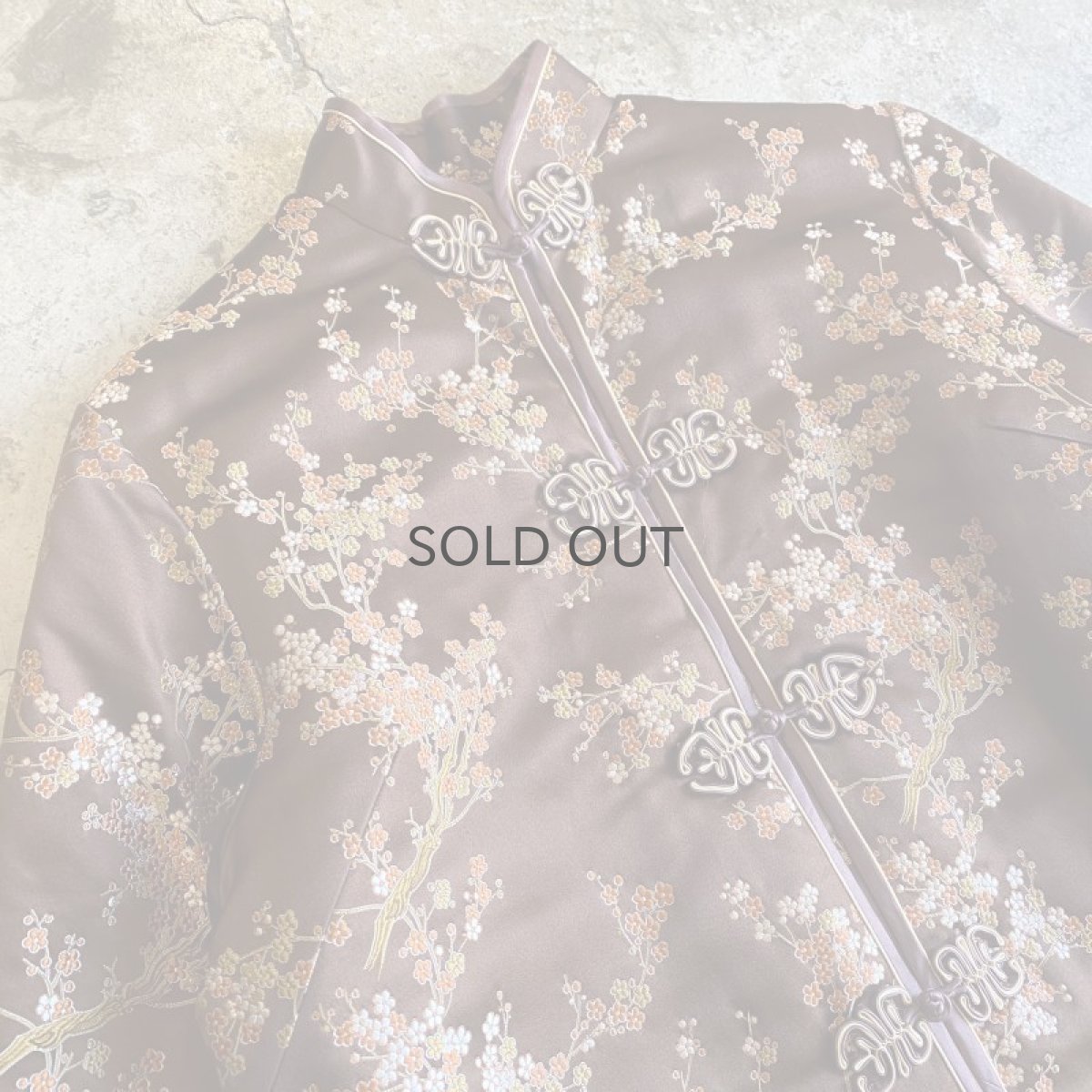 画像3: ALL OVER PATTERN BROWN COLOR CHINA JACKET / Ladies M (3)