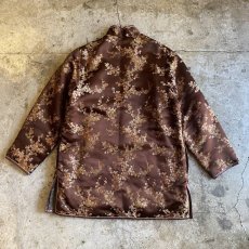画像2: ALL OVER PATTERN BROWN COLOR CHINA JACKET / Ladies M (2)