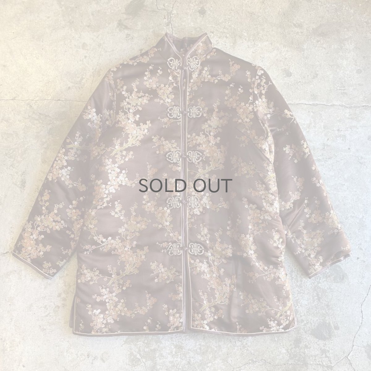 画像1: ALL OVER PATTERN BROWN COLOR CHINA JACKET / Ladies M (1)
