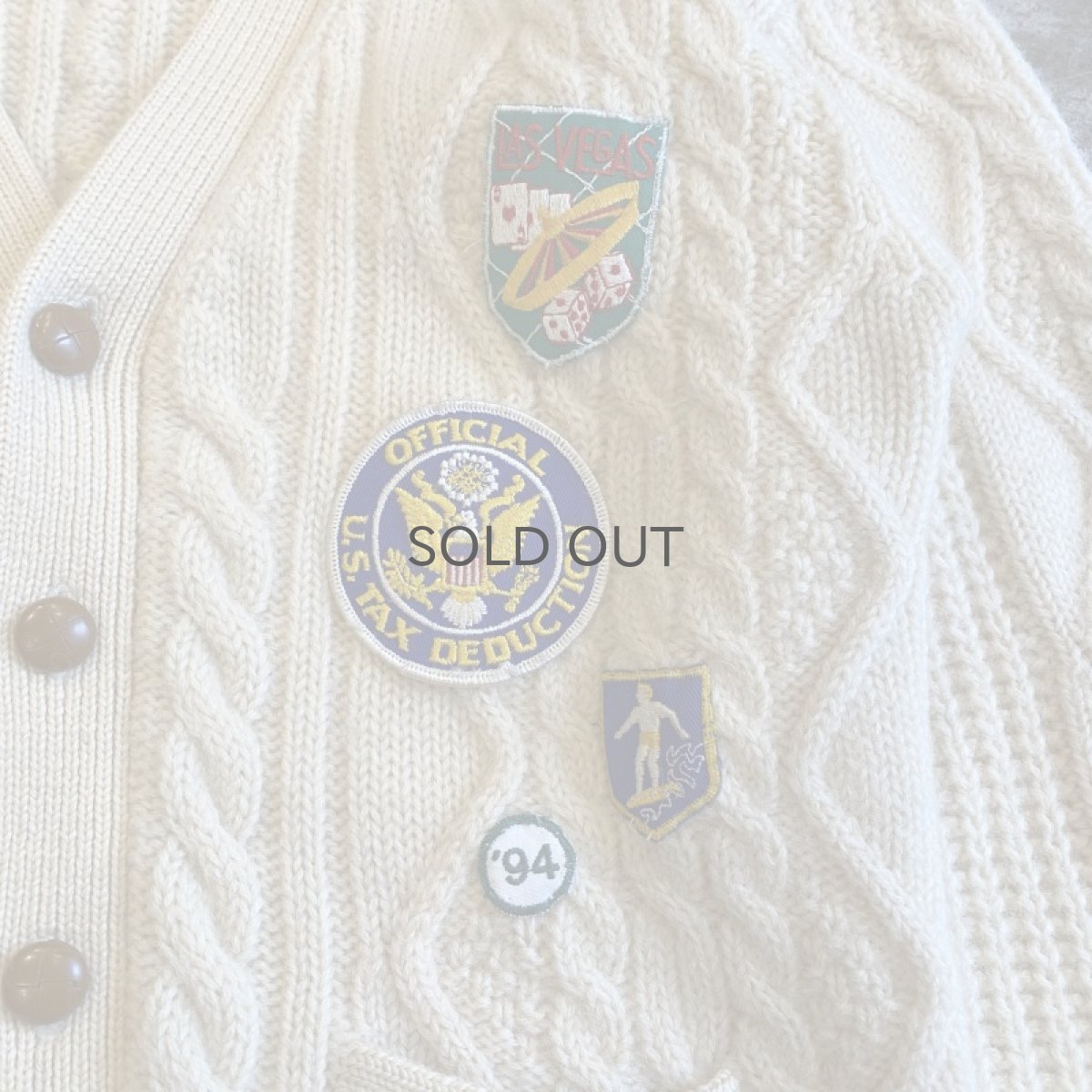 画像6: 【Wiz&Witch】OLD PATCH KNIT CARDIGAN / OS (6)