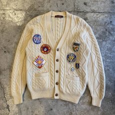 画像1: 【Wiz&Witch】OLD PATCH KNIT CARDIGAN / OS (1)
