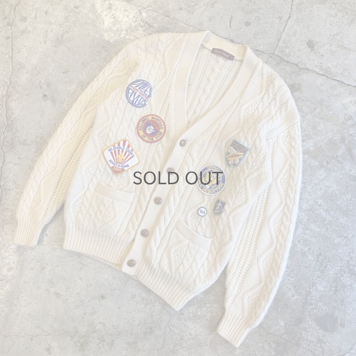 画像4: 【Wiz&Witch】OLD PATCH KNIT CARDIGAN / OS (4)
