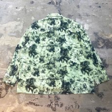 画像2: TIE DYE PATTERN OVER SILHOUETTE L/S SHIRT / Mens XL (2)