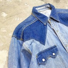 画像3: SWITCHED DENIM L/S WESTERN SHIRT / Mens L (3)