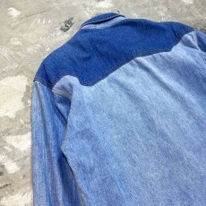 画像9: SWITCHED DENIM L/S WESTERN SHIRT / Mens L (9)