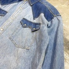 画像4: SWITCHED DENIM L/S WESTERN SHIRT / Mens L (4)