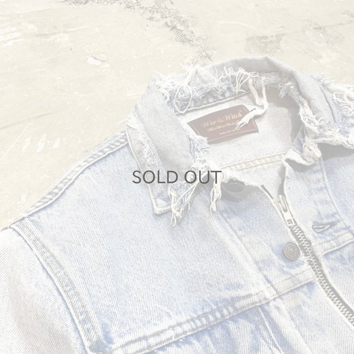 画像4: 【Wiz&Witch】"WANDERER" ZIP UP CRUSH DENIM JACKET / OS (4)