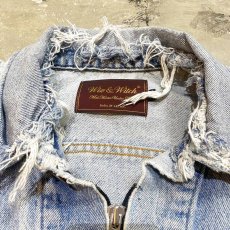 画像10: 【Wiz&Witch】"WANDERER" ZIP UP CRUSH DENIM JACKET / OS (10)