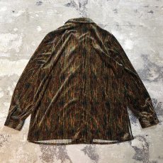 画像2: STRIPE PATTERN VELVET L/S SHIRT / Mens M (2)