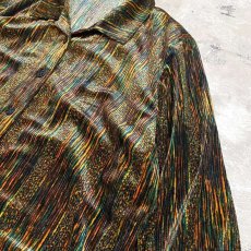 画像4: STRIPE PATTERN VELVET L/S SHIRT / Mens M (4)