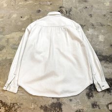 画像2: EMBROIDERY WHITE DENIM L/S SHIRT / Mens L (2)