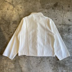 画像2: WHITE COLOR DESIGN CHINA COTTON JACKET / Ladies M (2)